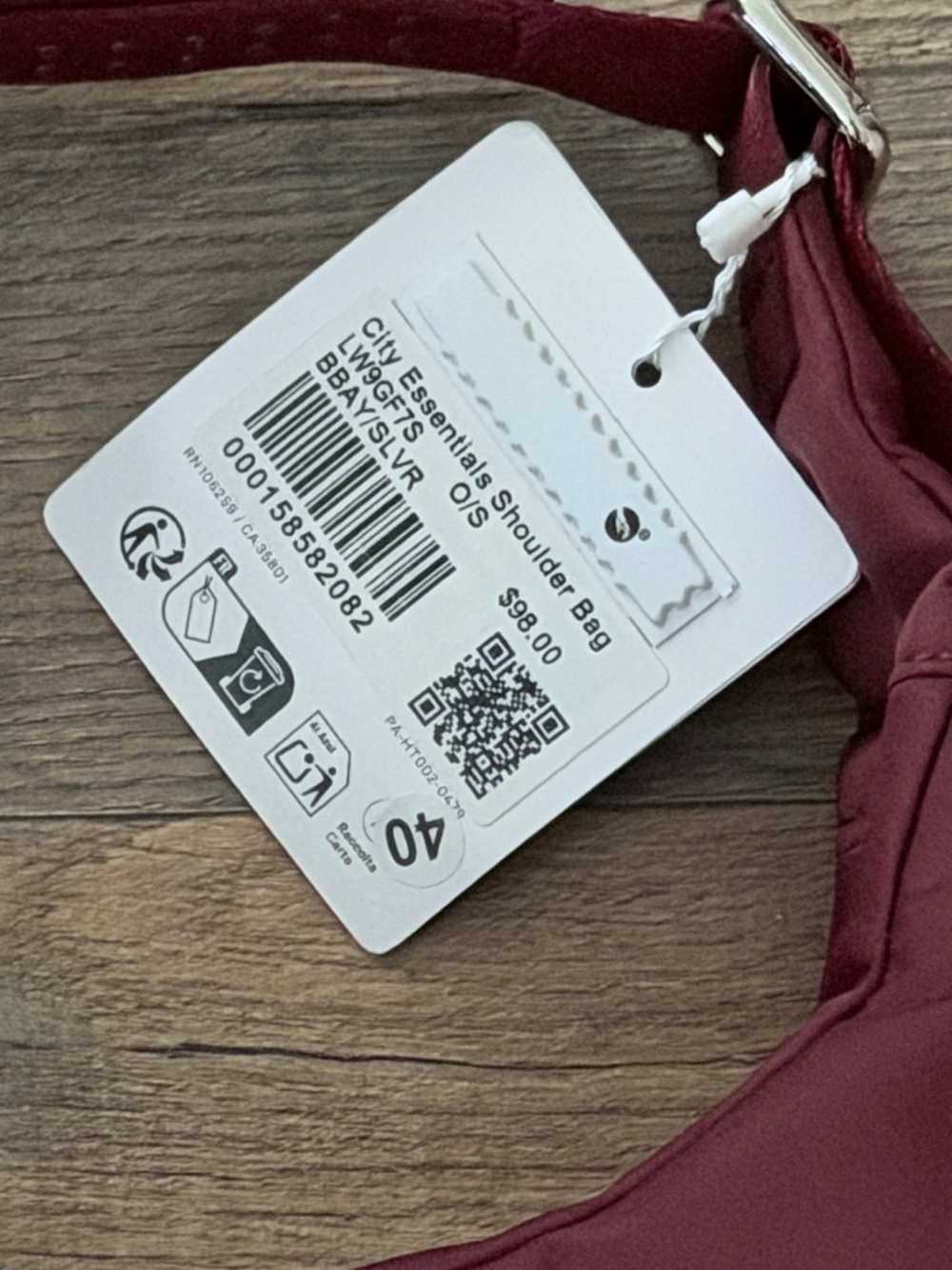 🤎Lululemon City Essentials Shoulder Bag 4L Burgundy Bay NWT Sold Out - Picture 4 of 7